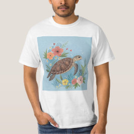 The illustration of a sea turtle t shirt