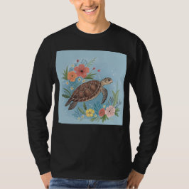 The illustration of a sea turtle t shirt