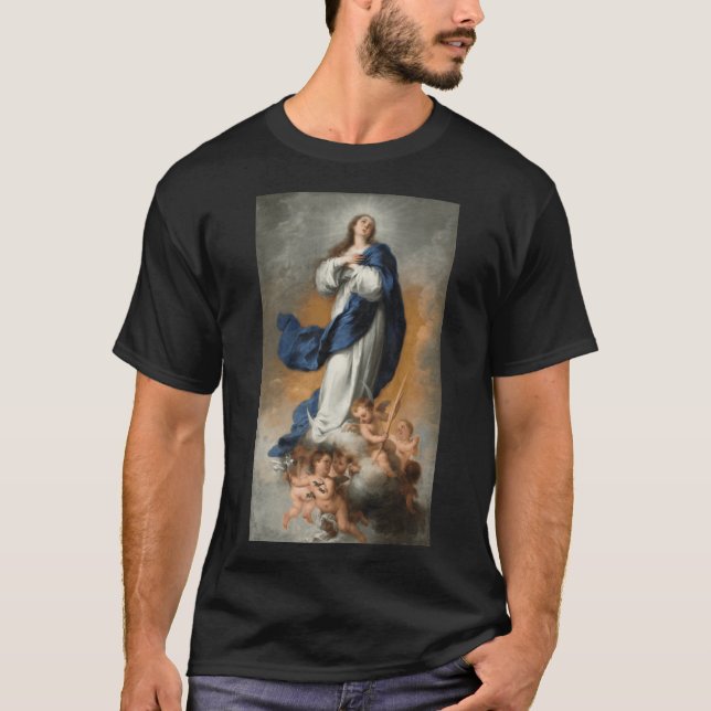 The Immaculate Conception Murillo catholic gifts T Shirt (Framsida)