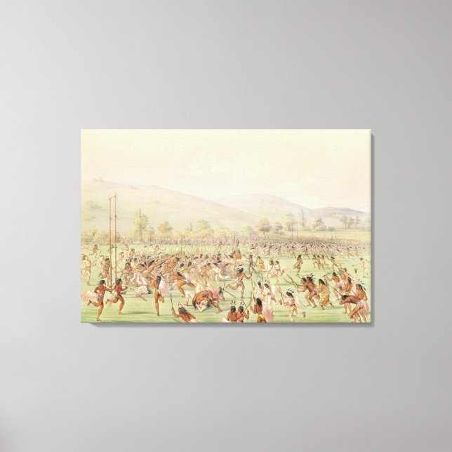 The Indian Boll Game, c.1832 Canvastryck (Framsida)