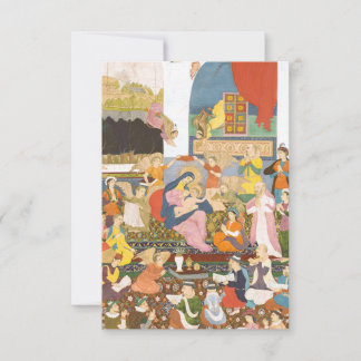 The Indian Nativity Saffron and Lapis Holy Card Tack Kort