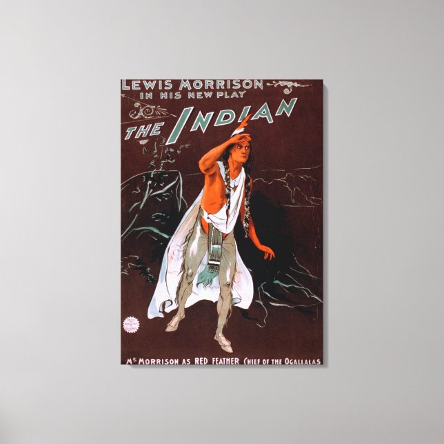 "The Indian" - Red Feather, Chief of the the Canvastryck (Framsida)