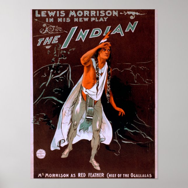 "The Indian" - Red Feather, Chief of the the Poster (Framsidan)