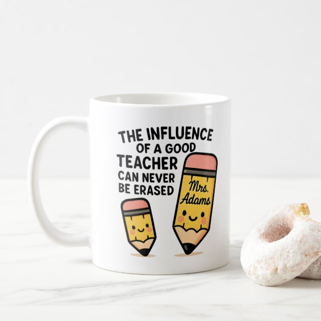  The Influence Of A Good Teacher Can Never Be Eras Kaffemugg (Med munk)