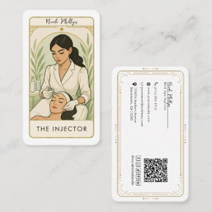 The Injector Med Spa Skin Tarot Sociala Media QR Visitkort