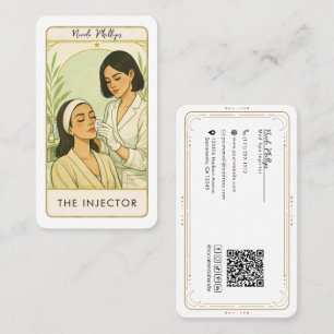 The Injector Med Spa Skin Tarot Sociala Media QR Visitkort