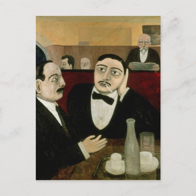 The Intellectuals at the Cafe Rotonde, 1916 Vykort (Framsida)