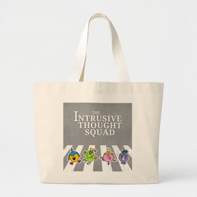 The Intrusive Thought Squad Tote Jumbo Tygkasse (Framsidan)
