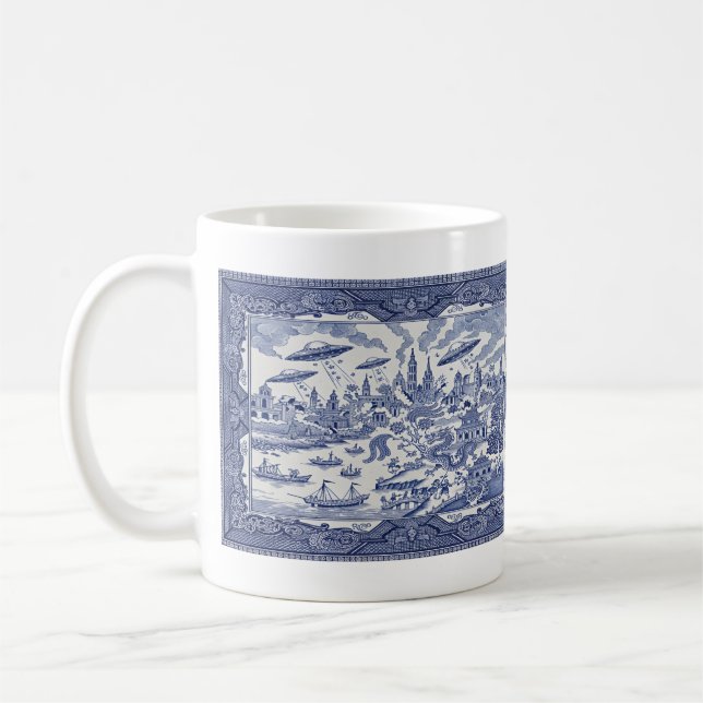 The Invasion of Willow Ridge - Blue Willow Mug Kaffemugg (Vänster)
