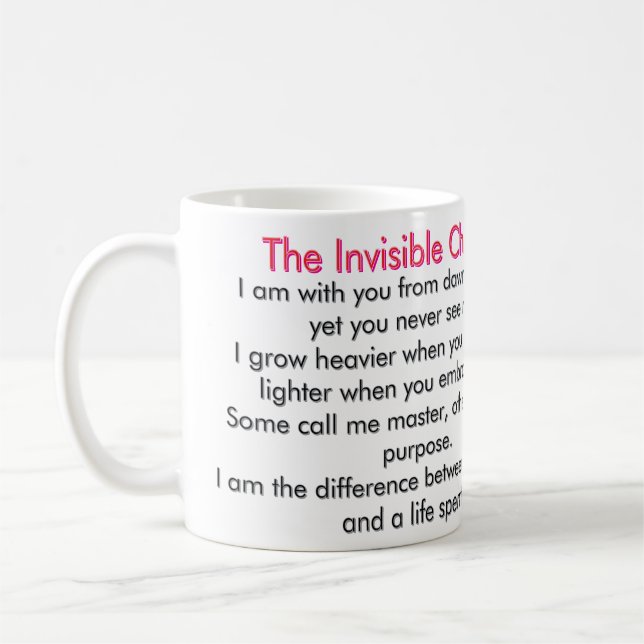 The Invisible Chains – A Riddle on Work mug P11 oz Kaffemugg (Vänster)