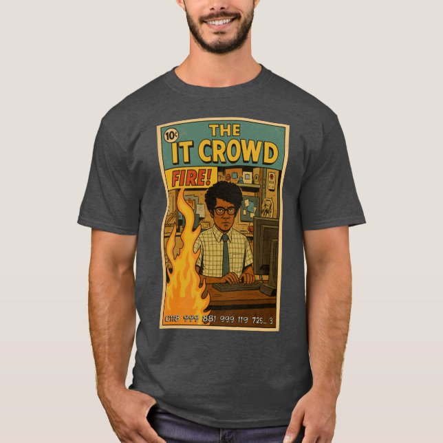 The IT Crowd Fire T Shirt (Framsida)