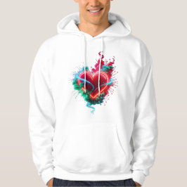 The Jaded Heart on a Long Sleeve White Hoodie