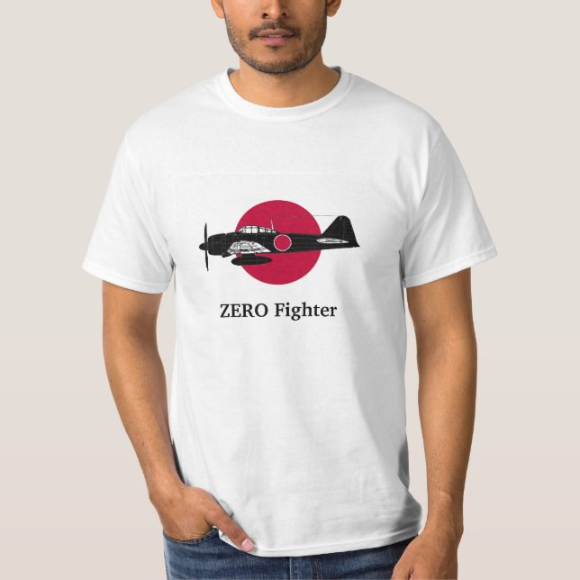The Japanese flag and Zero fighter Tee Shirt (Framsida)