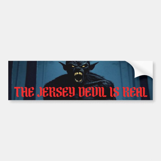 The Jersey Devil är verklig Bildekal (Framsidan)
