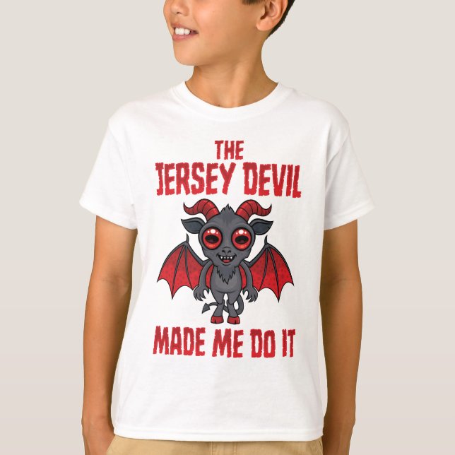The Jersey Devil Made Me Do It T Shirt (Framsida)