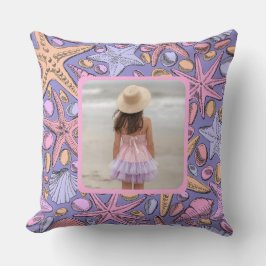 The Johnson Beach House Pillow, Fantasy Sea Patter Kudde