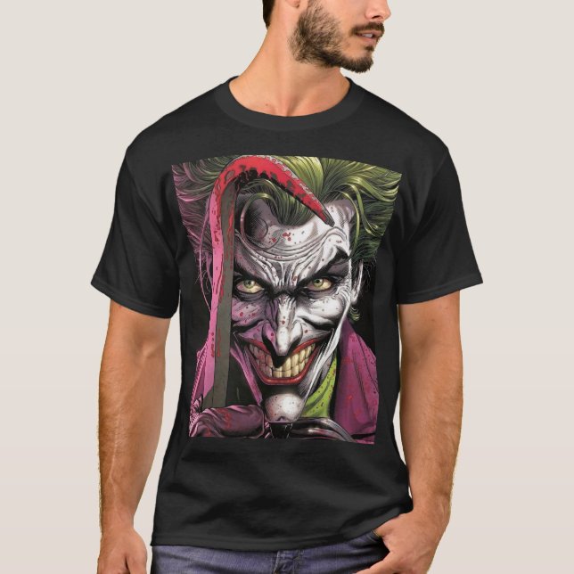  The Joker – Madness Unleashed Comic Art T Shirt (Framsida)
