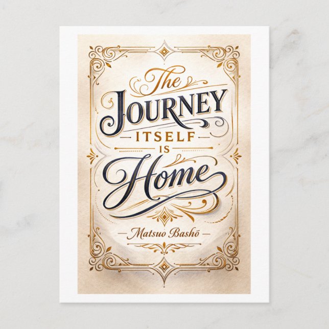 "The Journey Itself Is Home" Basho Vykort (Framsida)