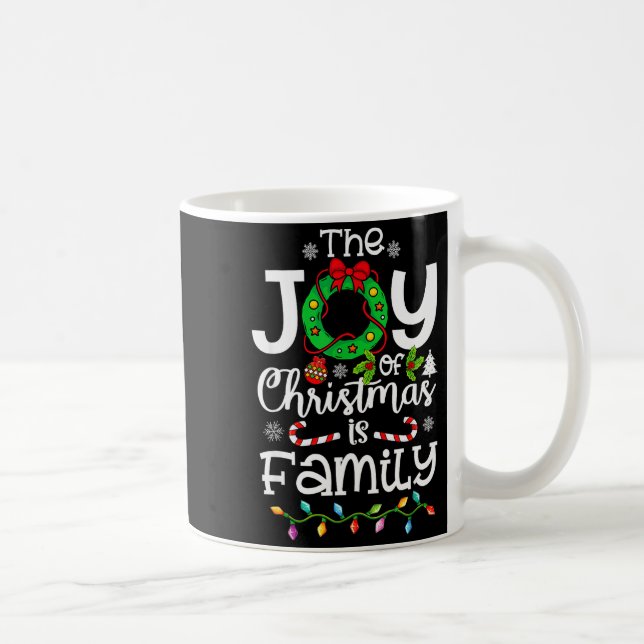 The Joy Christmas Is Family Matching Xmas Men Wome Kaffemugg (Höger)