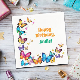 The Joy of Butterflies Birthday Party Pappersservett