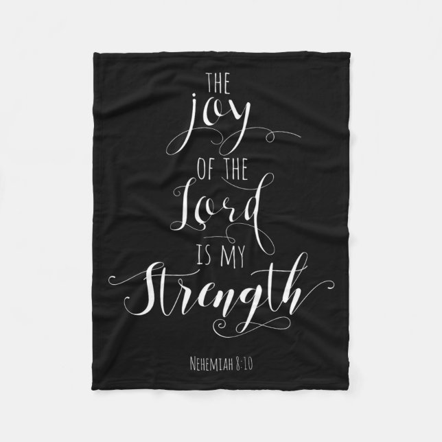 The Joy Of The Lord Is My Strength Christian  Fleecefilt (Framsidan)