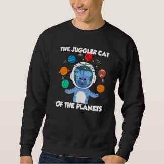The Juggler Cat Of The Planets Premium Lång Ärmad Tröja