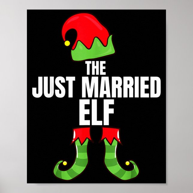 The Just Married Elf Matching Family Christmas Gro Poster (Framsidan)