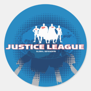 The Justice League Global Defenders Runt Klistermärke