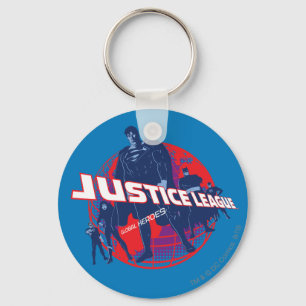 The Justice League Global Heroes and Globe Nyckelring