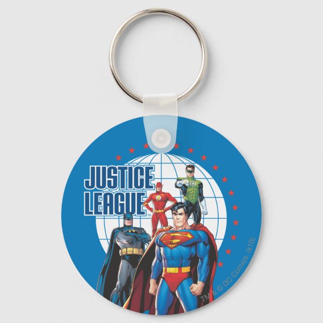 The Justice League Global Heroes Nyckelring (Framsida)