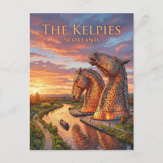 The Kelpies Storbritannien Vykort (Framsida)