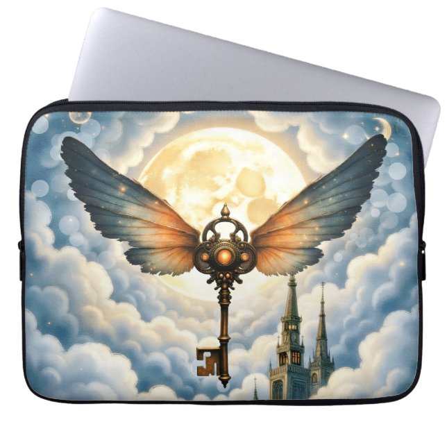 The Key of Eternity – Steampunk Wings  Laptop Fodral (Framsidan)
