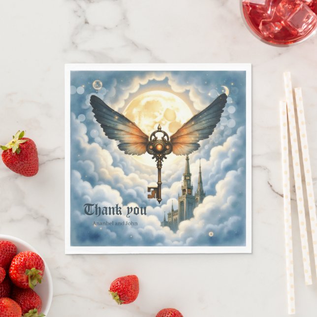 The Key of Eternity – Steampunk Wings  Pappersservett (Insitu)