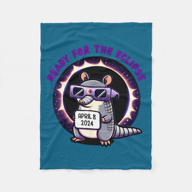 The Kids Ready Total Solar Eclipse Armadillo Fleecefilt (Framsidan)