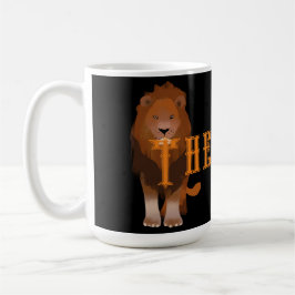 The King Custom Lejon Bild och Text Klassisk Kaffemugg