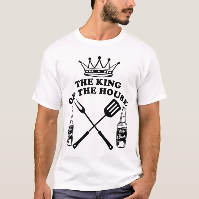 The King of the House Beer Black T Shirt (Framsida)