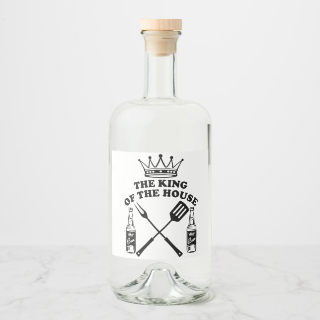 The King of the House Beer Spritflaskor Etikett (Framsida)
