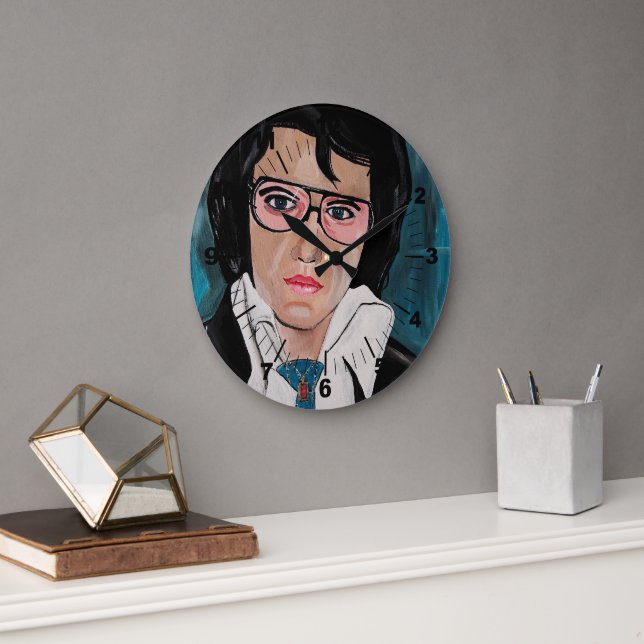 The King Painting by Alfred Fox Stor Klocka (Kontor)