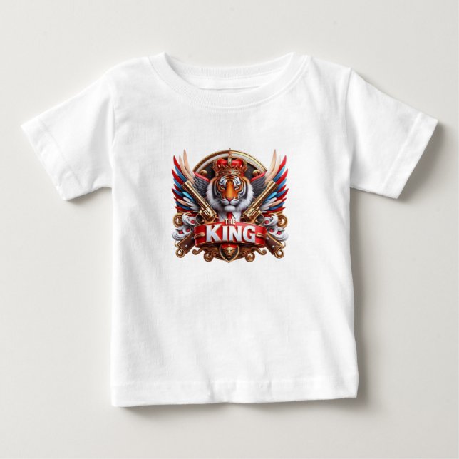 THE KING Typografi T-Shirt Design (Framsida)