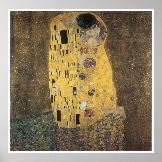The Kiss, 1907-08 Gustav Klimt Poster (Framsidan)