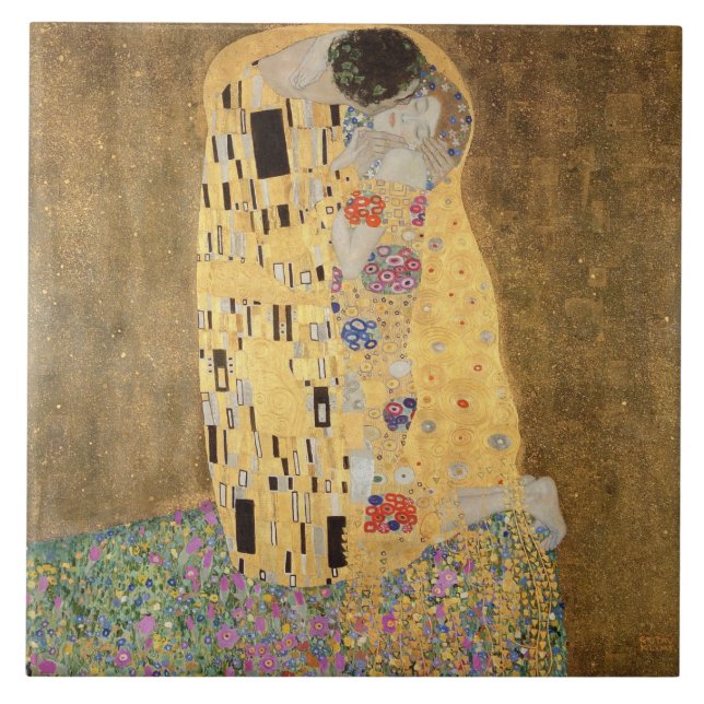 The Kiss, 1907-08 Kakelplatta (Framsidan)