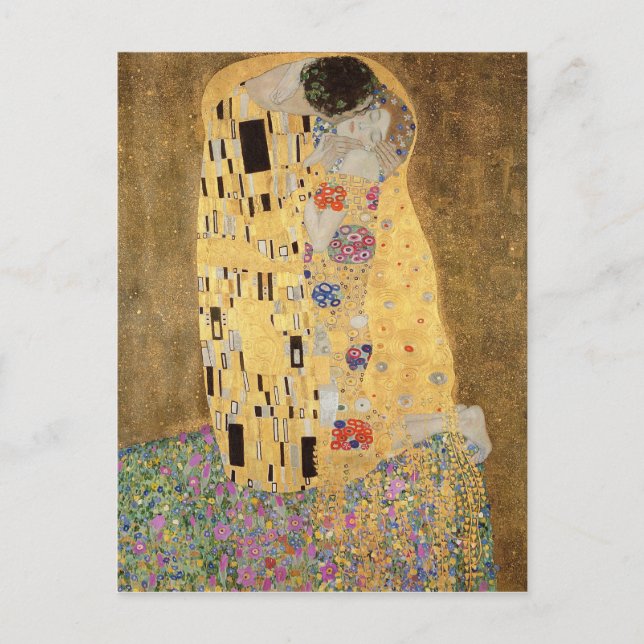 The Kiss, 1907-08 Vykort (Framsida)