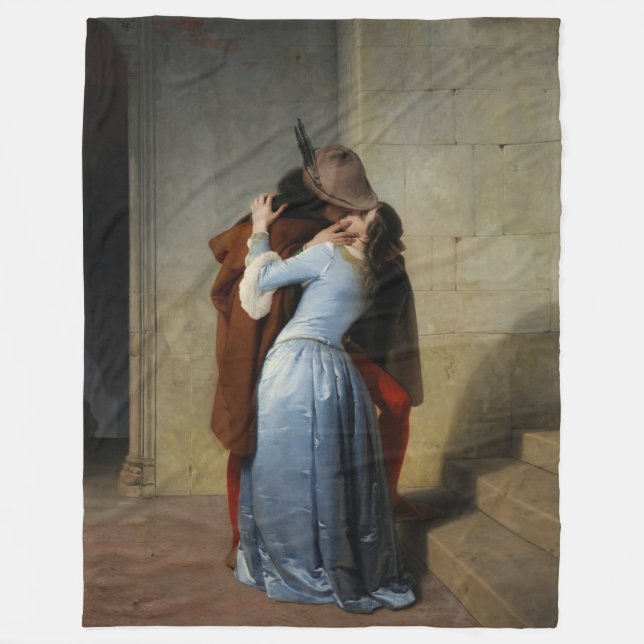 The Kiss (av Francesco Hayez) Fleecefilt (Framsidan)