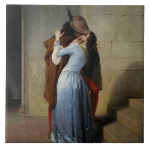 The Kiss (av Francesco Hayez) Kakelplatta