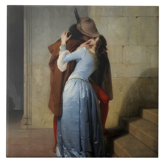 The Kiss (av Francesco Hayez) Kakelplatta (Framsidan)