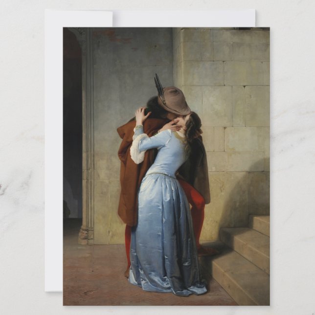 The Kiss (av Francesco Hayez) Kort (Framsida)