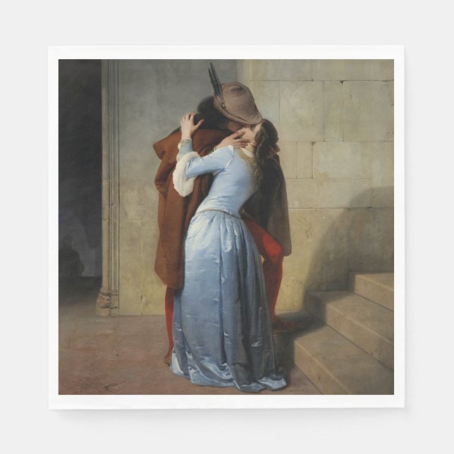 The Kiss (av Francesco Hayez) Pappersservett (Framsidan)
