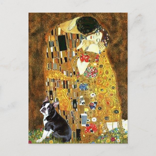 The Kiss - Boston Terrier #4 Vykort (Framsida)