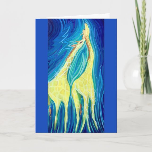 The Kiss - Giraffe Art Card Kort (Framsida)