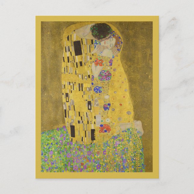 The kiss - Gustav Klimt Vykort (Framsida)